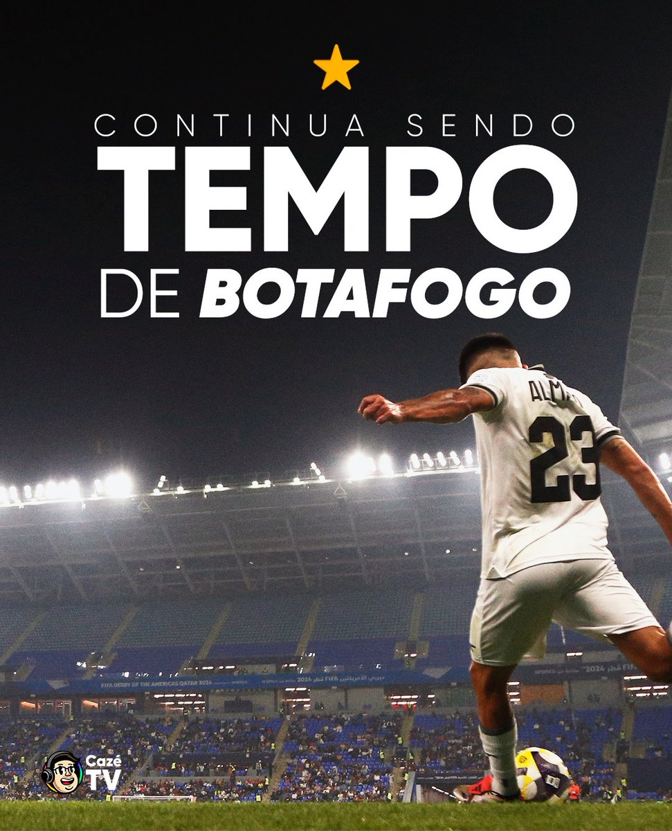 CazeTVOficial's tweet photo. Simplesmente, Botafogo de Futebol e Regatas, Campeão da América e do Brasil 2024. Nada muda isso. ⭐

#MundialDeClubesNaCazéTV https://t.co/G54Fo5Ze9J