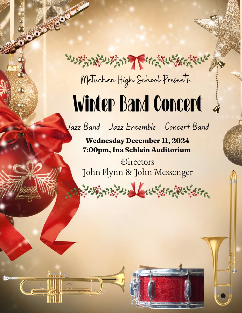 Ashley Jaye (@ajayeart) on Twitter photo Join us tonight, Wednesday Dec 11, at 7pm for the MHS Winter Band Concert! @MHSPorowski <a href="/MSD_Caputo/">Vincent Caputo</a> <a href="/DrTaniaHerzog/">Tania Herzog</a> <a href="/PrideOfMetuchen/">Pride of Metuchen</a> <a href="/MetuchenMmedo/">Metuchen MMEDO</a> <a href="/metuchenhs/">Metuchen High School</a> Join us tonight, Wednesday Dec 11, at 7pm for the MHS Winter Band Concert! @MHSPorowski <a href="/MSD_Caputo/">Vincent Caputo</a> <a href="/DrTaniaHerzog/">Tania Herzog</a> <a href="/PrideOfMetuchen/">Pride of Metuchen</a> <a href="/MetuchenMmedo/">Metuchen MMEDO</a> <a href="/metuchenhs/">Metuchen High School</a>