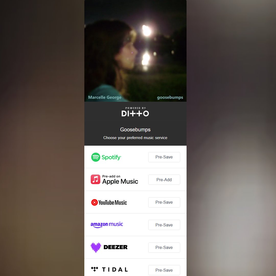 Pre-save "goosebumps" by Marcelle George 🎉
ditto.fm/goosebumps-mar…