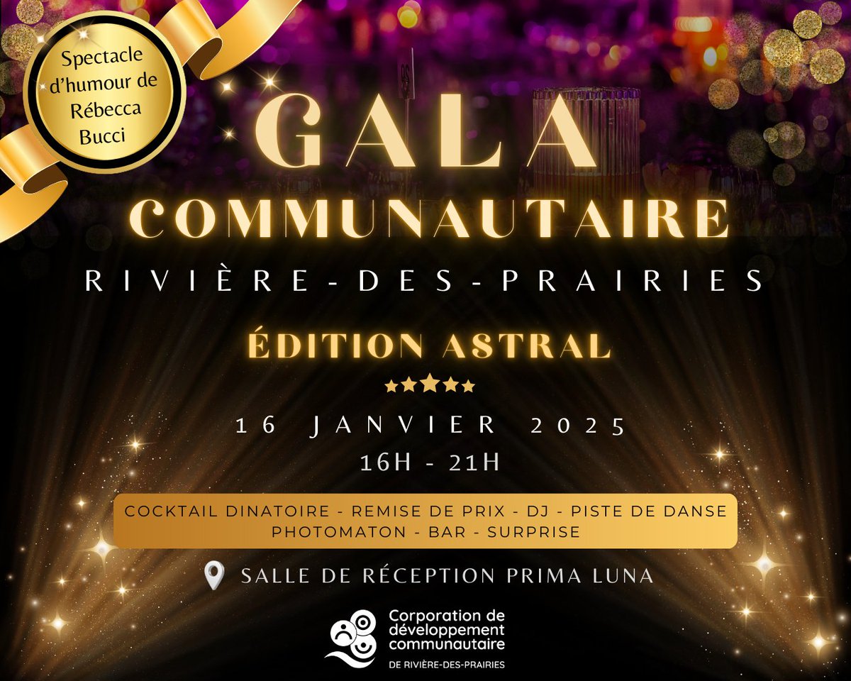 CDCRDP's tweet photo. ✨INVITATION OFFICIELLE ✨
➡️Réservez votre place: https://t.co/cjRbc6OlmG

Jeudi, 16 janvier 2025 | 16h-21h | Salle de réception Prima Luna 7301 Boul Henri-Bourassa Est. https://t.co/GzYngCAFmi