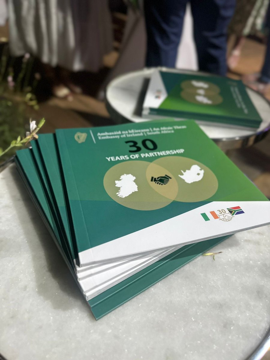 Marking 30 years of the opening of the Embassy of Ireland in South Africa Wednesday, <a href="/IrlAmbRSA/">Ambassador Austin Gormley</a> Austin Gormley said 🇮🇪🤝🇿🇦 relations is best captured in the African concept of #Ubuntu : ‘I am because you are,’ and that we will always be there for each other.  #Partnership