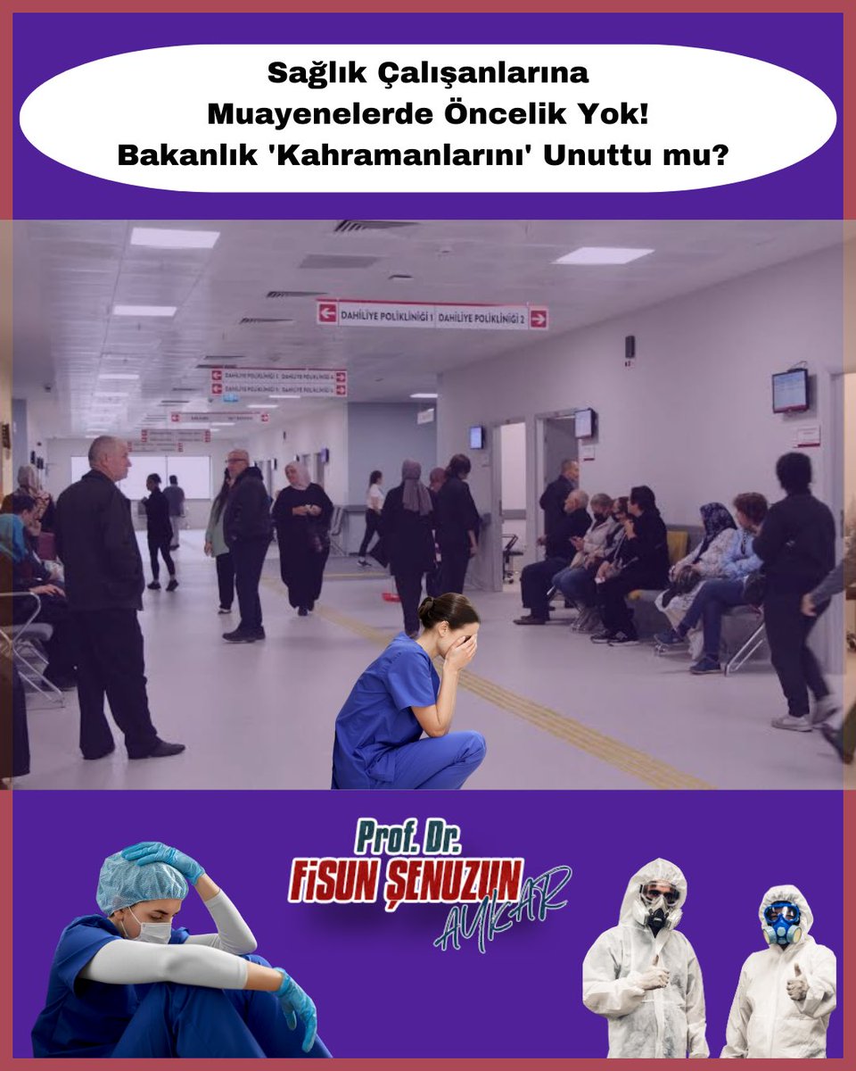 Sağlık Çalışanlarına Muayenelerde Öncelik Yok! 

Bakanlık 'Kahramanlarını' Unuttu mu?

Son güncellenen yönetmelikte, hâkim, savcı ve güvenlik birimlerine poliklinik hizmetlerinde öncelik tanınırken, sağlık çalışanlarının bu kapsam dışında bırakılması dikkat çekicidir. Bu durum,