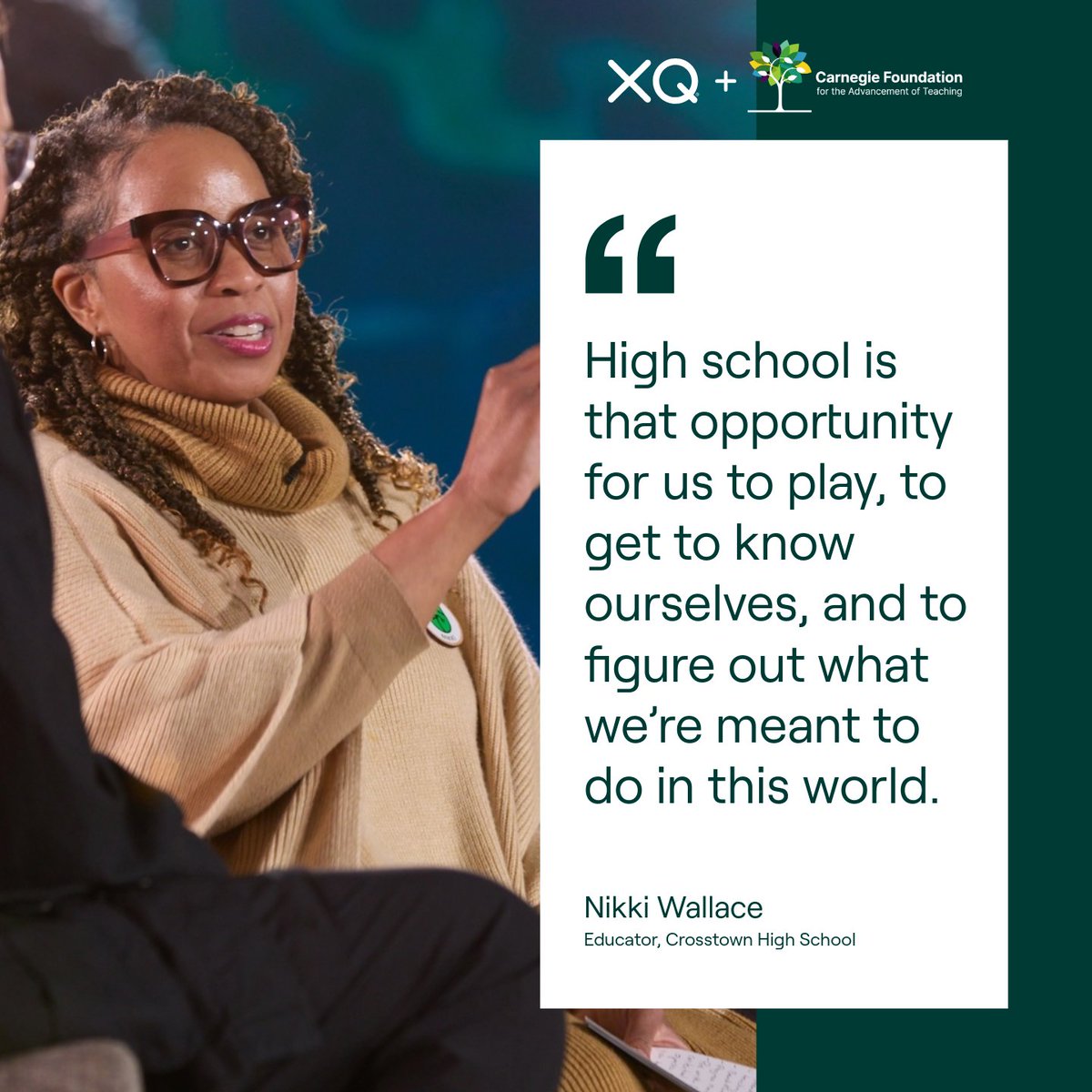 Involving students and their communities in the redesign process transforms educational innovation from our current system into a more collaborative effort.

#RethinkHighSchool | <a href="/nwallacecxh/">Nikki Wallace</a>