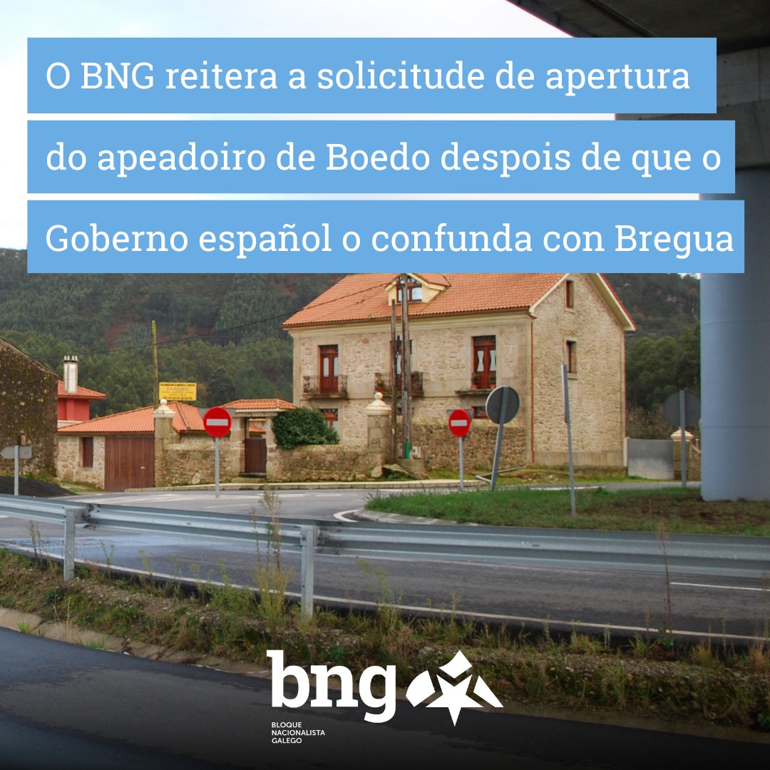 culleredobng's tweet photo. 👉 O Deputado nacionalista no Congreso Néstor Rego trasladou novamente a solicitude ao Goberno español

⁉️ O Goberno de España respondeu referíndose á antiga estación d Bregua en lugar da reserva para o apeadoiro en Boedo feita pola ADIF

🔗 https://t.co/lMmwdswEDo https://t.co/cVhwxZzA9c