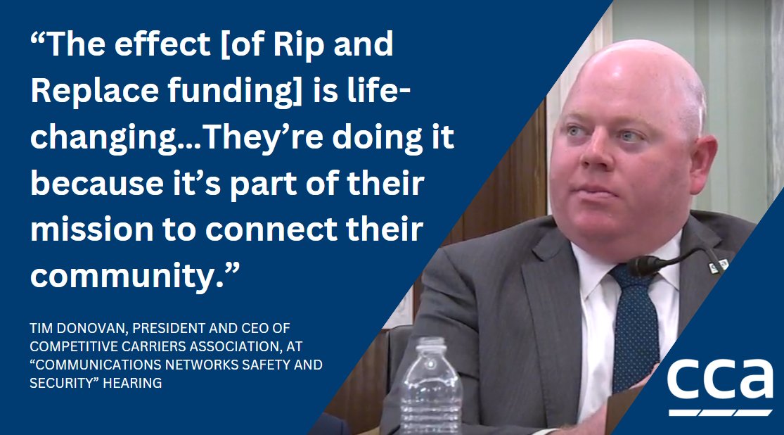 CCAmobile's tweet image. #NetworksSafetyandSecurity @TimmyDonovan: #RipAndReplace funding is “absolutely essential” for companies that “have been frozen for the last 5 years.” #mobilecarriers #telecom