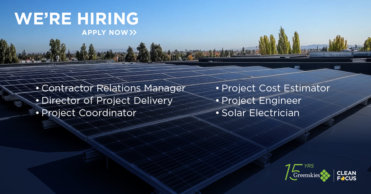 Join our growing EPC team today and elevate your career in renewable energy! We have a wide variety of positions available across different specialties, from Project Cost Estimator to Solar Electrician. To learn more &amp; apply, visit: greenskies.com/about/careers?…