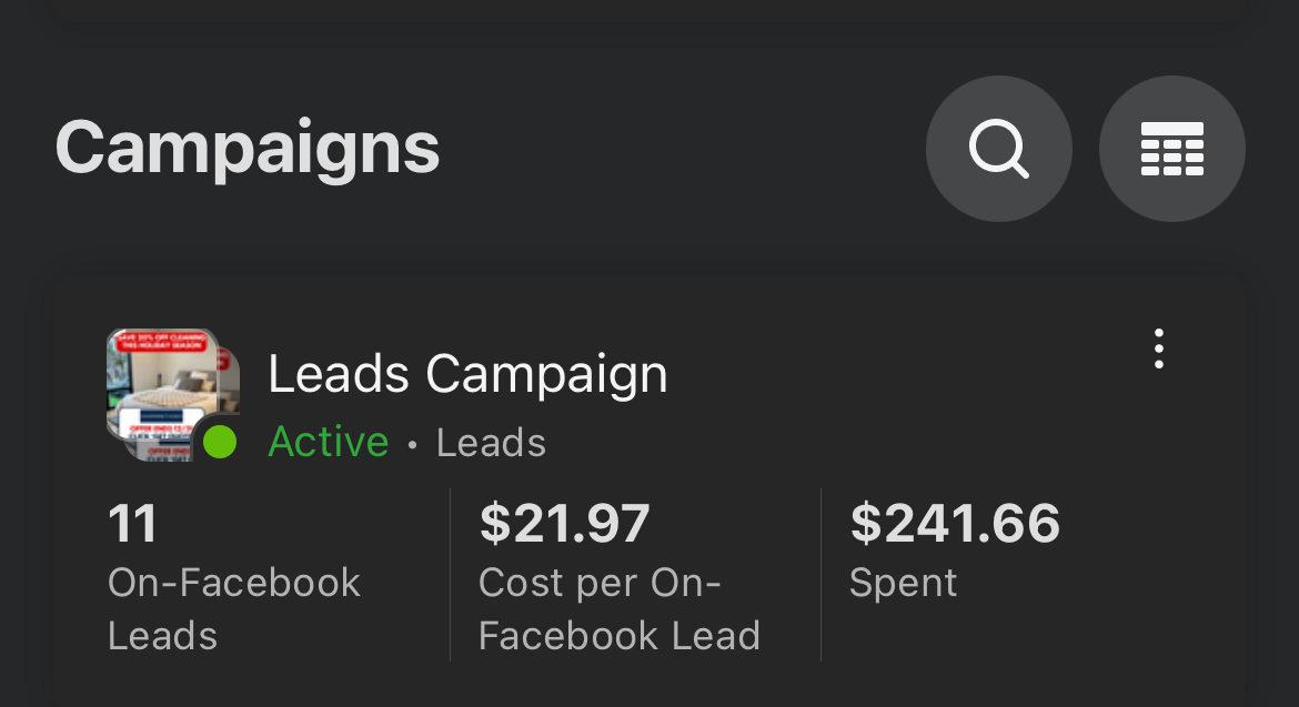 gorini_colin's tweet photo. Another new client off to a hot start in their first week. 

Happy we've gotten the wheels off the ground but not satisfied until we're achieving $12 leads 🔥 https://t.co/1IFsgNI1Jy