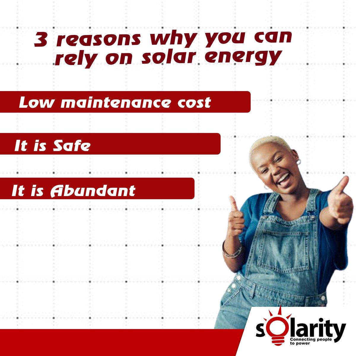 solarity4u's tweet image. Ever wondered why you need to go solar? Here are three reasons
1. Low maintainance cost
2. It's Safe
3. It's Abundant
#solar #inverter #Solarity National Grid #NationalShutdown
