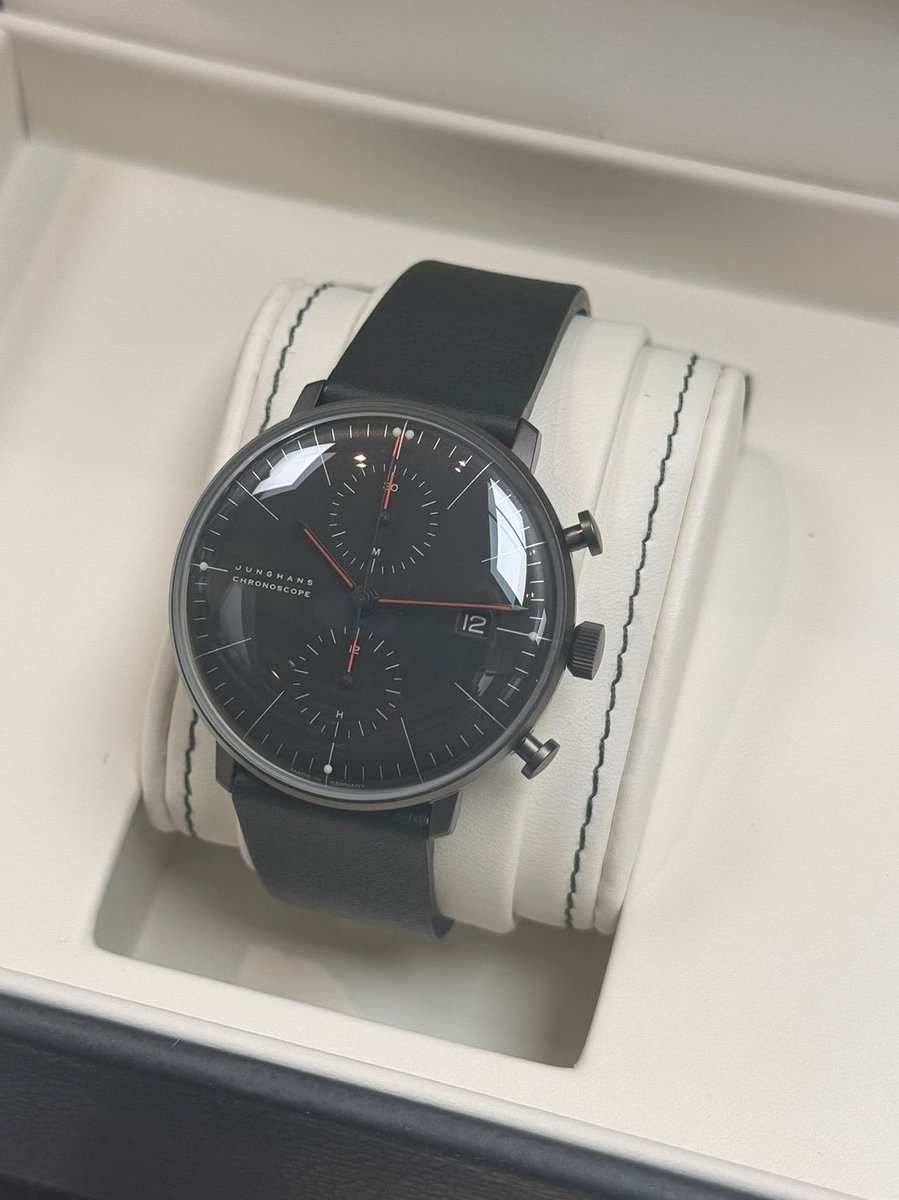 AlsalWatches's tweet photo. New Max Bill Chronograph Bauhaus now in stock for £2,495.00

#junghans #maxbill #bauhaus #automatic #automaticwatch #germany #xmas #christmas #giftsforhim https://t.co/BNW1BiAVFY