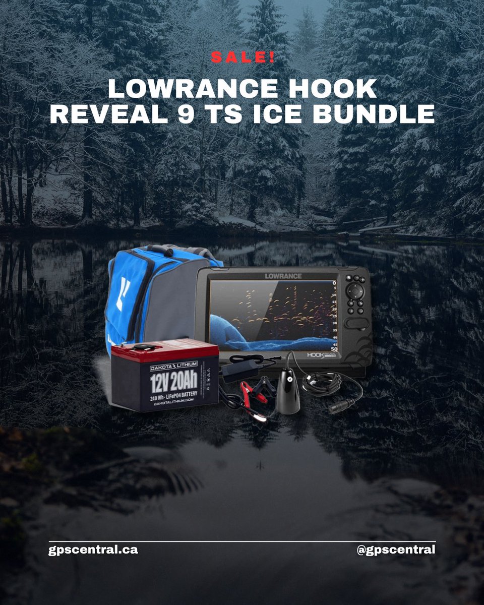 Ice fishing just got an upgrade! ❄️🎣 

The Lowrance HOOK Reveal 9 TS Ice Bundle is on sale until Dec 31st. Tag your ice fishing buddy who would love this! 

Get yours now at GPS Central:
hubs.la/Q02-pKkq0

#IceFishing #Lowrance #GPSCentral