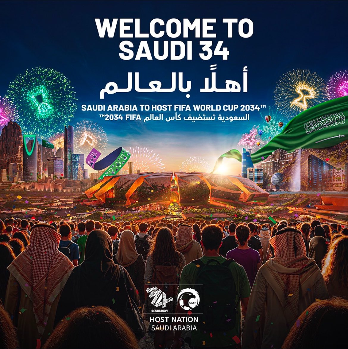 faris5__'s tweet photo. ليلة تاريخيّة وفرحة سعـودية 🇸🇦
 #WelcomeToSaudi34 https://t.co/tX3z5b4aNT
