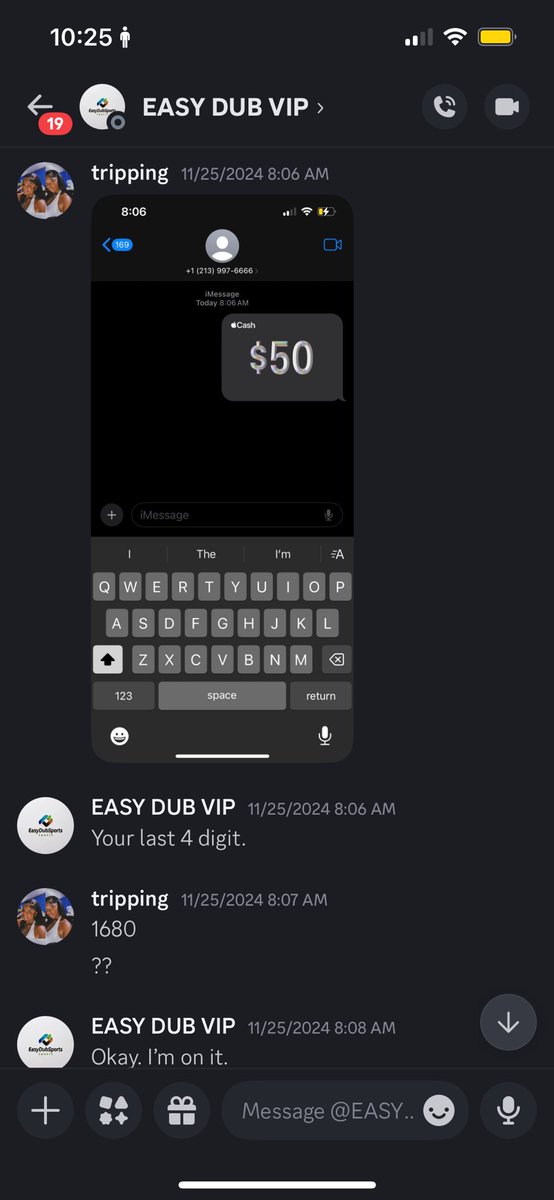 thattsjulia's tweet photo. starting with @Easydub01 this man is a complete scam😂😂 at first I sent him 50 to be in his weekly just to see if I’ll make that back and he sent like 8 parlays and I put them ALL in and none of those hit soo i ended up paying more for monthly still no hit SCAM https://t.co/Gx95l276tS