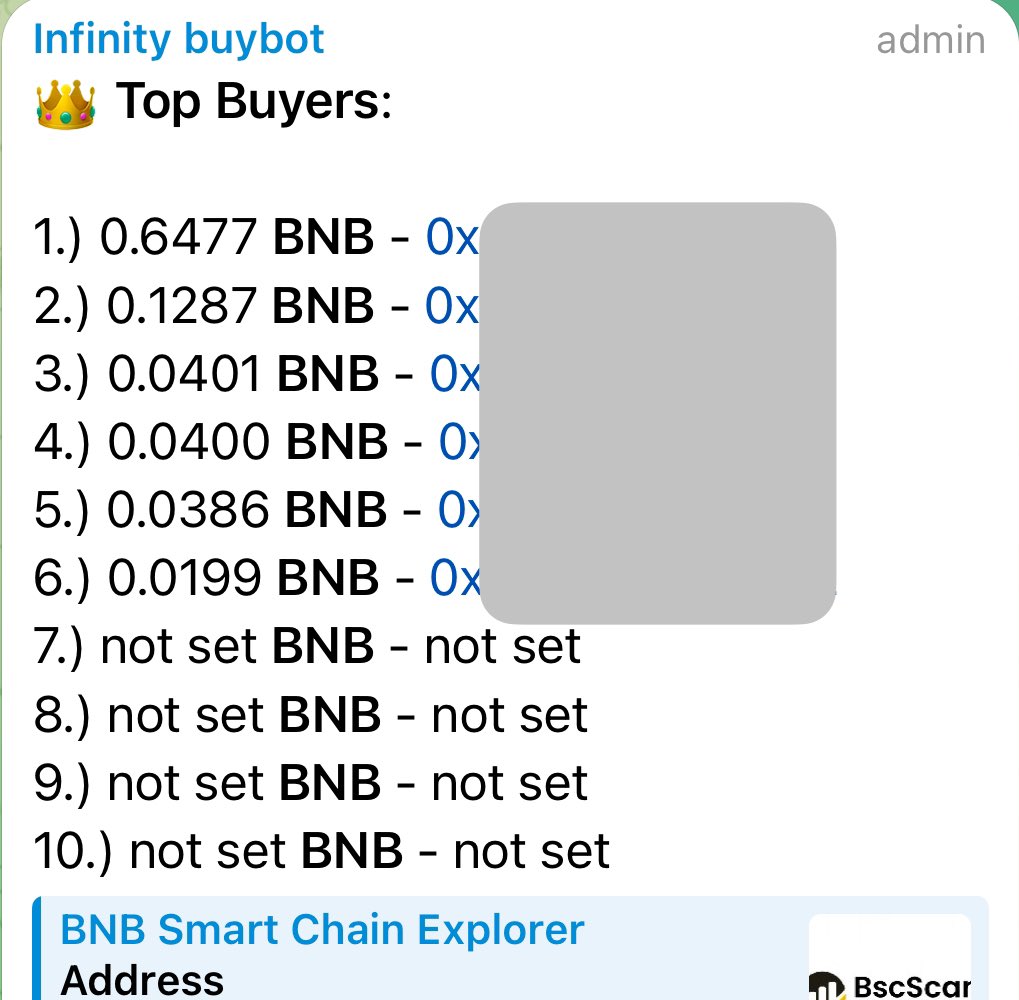 Infinitybot_Bsc's tweet photo. Our token $IFB is on BNB Smartchain but our bots will work on BSC, Pulse, and ETH chains. More chains coming soon. A great addition to any project. 
#BNBSmartChain #etherium #PulseChain https://t.co/o1cEMAfOa0