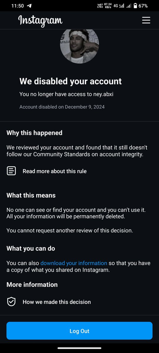 neymar_addicter's tweet photo. Both of my Instagram accounts (@ney.abxi and @ney.a3vx) were wrongly suspended without any violations. I've submitted appeals but received no response. @instagram, please review this urgently and help reinstate my accounts! https://t.co/0l5eVAfMIE