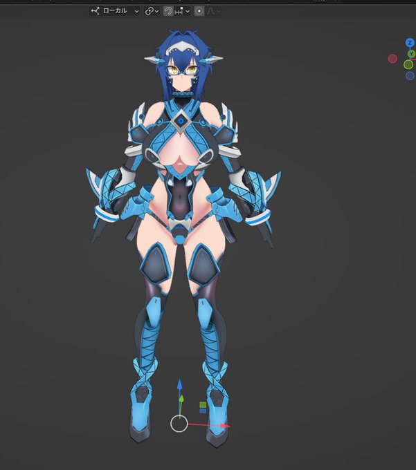 テクスチャ終わり
尻尾と髪は要修正 