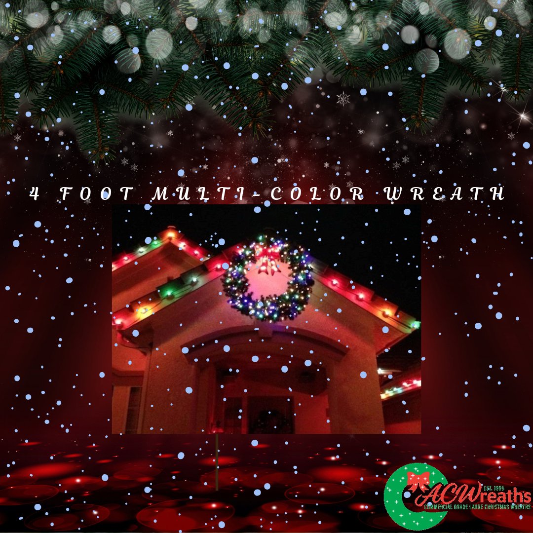 #LargeChristmasWreaths #ChristmasWreath #Christmas #ChristmasDecor #MultiColorLights #LEDLights #HolidayDecorating