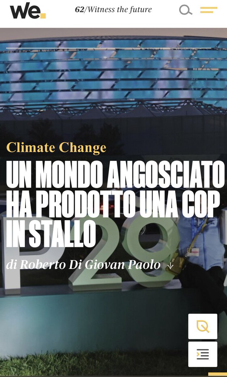 Ragionando sulla COP 29 la meno mediatica e meno riuscita degli ultimi anni…. worldenergynext.com/articolo/2024-…    <a href="/sanna_clara/">clara sanna</a> <a href="/kirbyrita/">Rita Lofano</a>