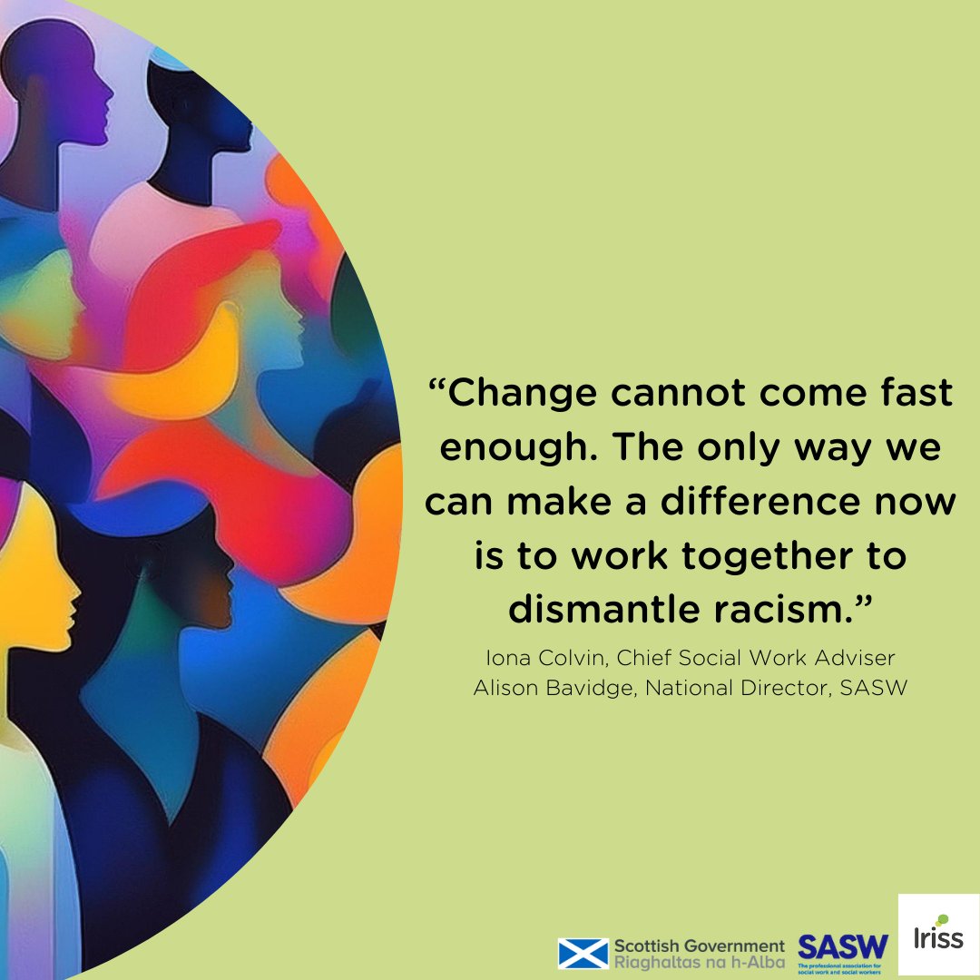 Do you study or work in social work in Scotland?
Have you seen racism at work?
Have you experienced racist behaviour?

There's still a couple of days to share your experience. This will help us drive the change we need to see.

Survey closes 13 Dec shorturl.at/7Iqs4