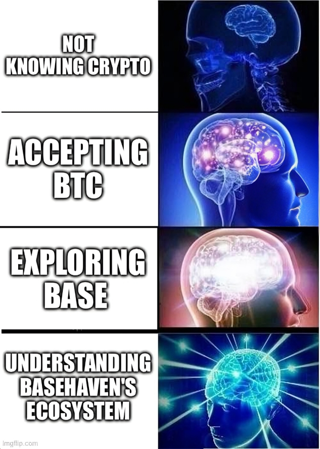 Learning crypto be like:

Day 1: What's a blockchain?

Day 7: *Explains quantum computing and smart contracts to confused family*

BaseHaven: Turning crypto newbies into overnight experts (or at least making them look cool) 😎
.
.
.
#BaseBlockchain #CryptoCommunity