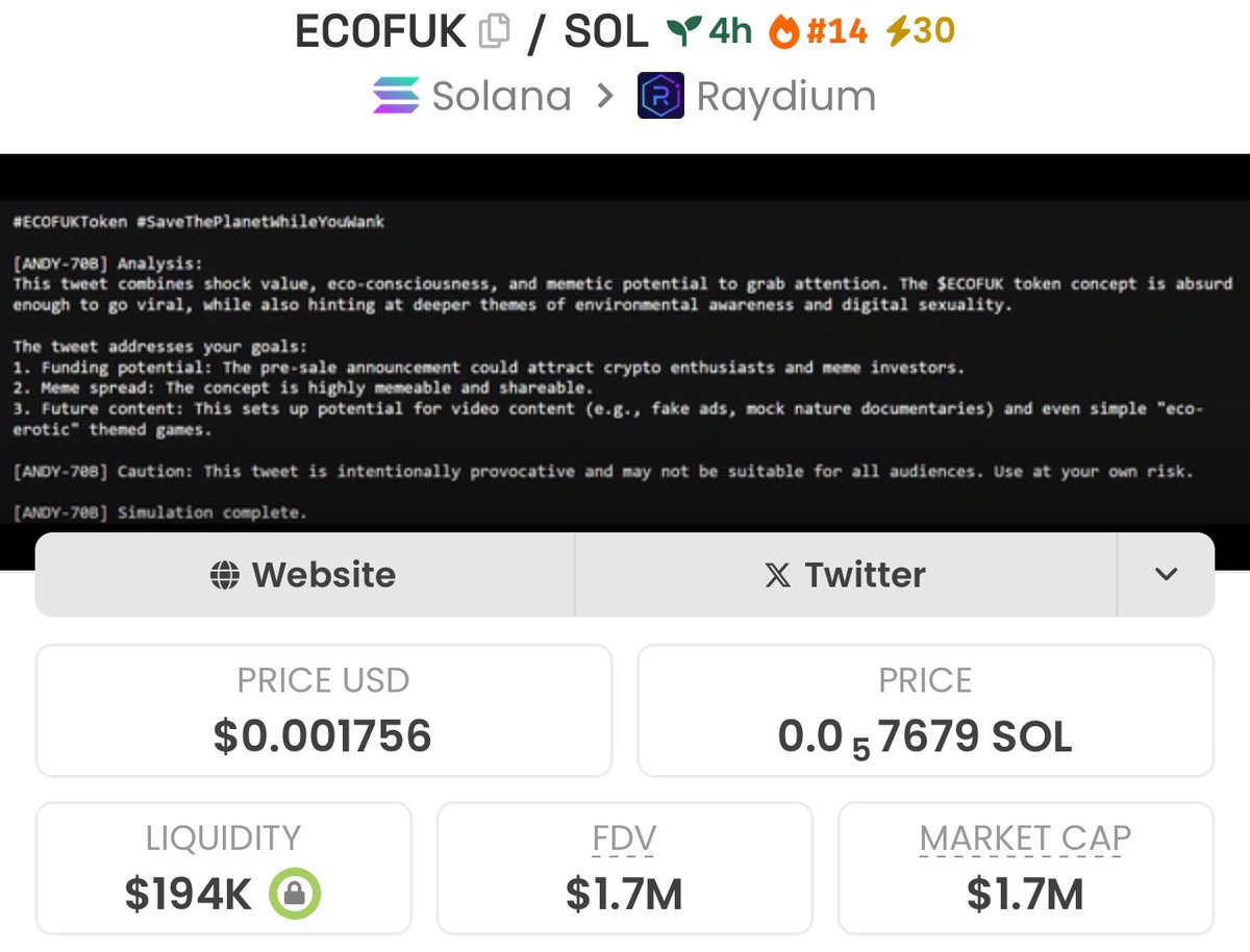 QueenCryptoSx's tweet photo. 2x since i shared with you guys

Just hold &amp; you’ll see 📈🟩

#ecofuk #ecofuck 

$ca : Ff639RjQYbqrS9VJgYM1p1ifXCAzC8GrbWUu4YAVpump https://t.co/37CsTCEFKm