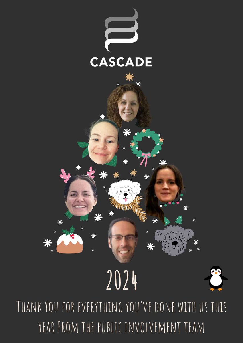 A big thank you for all the hard work and commitment our Public Involvement members showed over the year. 

Merry Christmas from the CASCADE Public Involvement team. 🎄🎁🎄