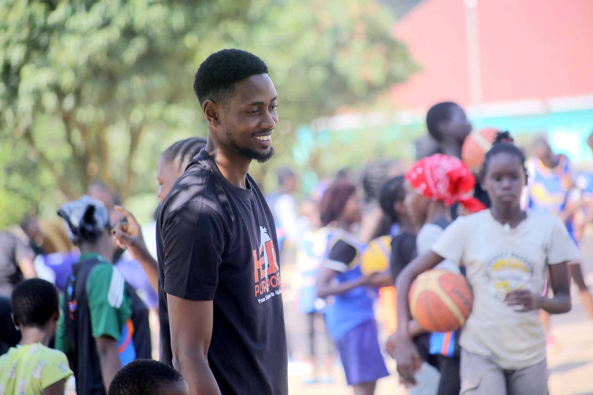 slumstonations's tweet photo. Such an amazing moment seeing Mr. Uganda join our girls on the court during his visit to #HERPURPOSE Basketball Camp! 🏀 His presence was truly inspiring, and the interaction with him left a lasting impact on our campers. #HerPurpose #Inspiration #BasketballForChange https://t.co/PsMI25UbEB