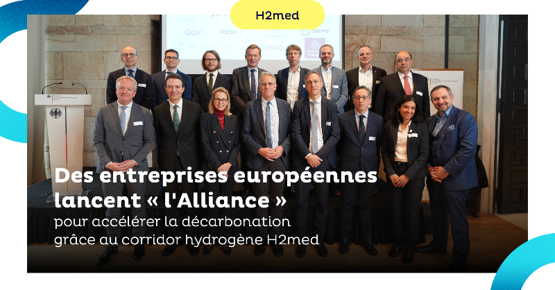 natrangroupe's tweet photo. Des entreprises européennes lancent l'Alliance pour accélérer la décarbonation grâce à #H2med 🇪🇺

@GRTgaz 🇫🇷 , @enagas 🇪🇸,  @OpenGridEurope 🇩🇪, @REN_PT 🇵🇹  et @Teregacontact 🇫🇷 s'associent à l’Alliance pour renforcer le déploiement d'un marché unique européen de l'hydrogène 👇