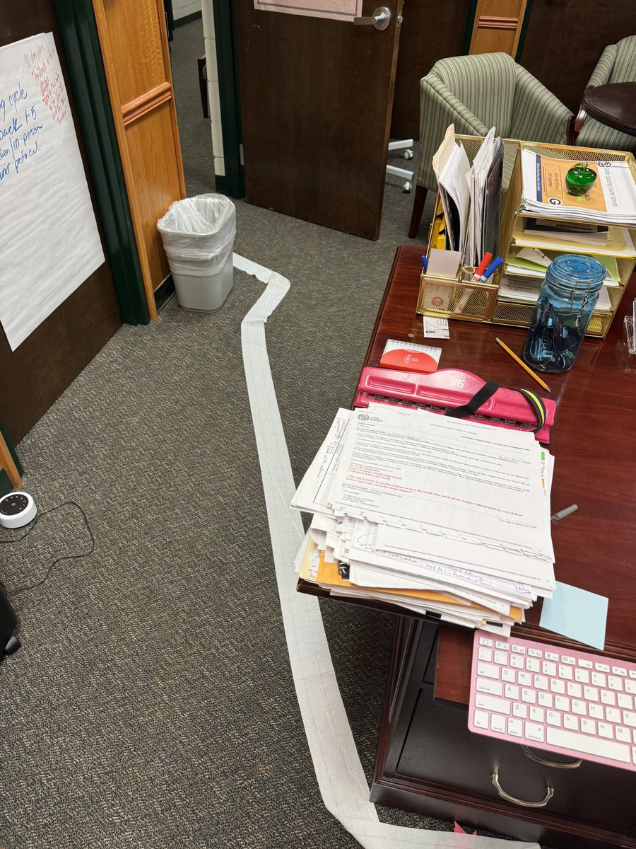 GHSPBIS's tweet photo. Our elves are being little mischievous today. Who rolled Ms. Douglas’ office??? @GSCSMTSS https://t.co/rRYlsPNaGI