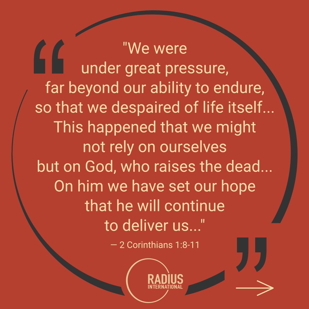 RadiusInt's tweet photo. Are feelings of inadequacy keeping you from missions? You do not have the ability to do the task. No past missionary was ever capable of the task. But God's grace is sufficient for all that you lack. Go therefore and make disciples.
2 Corinthians 12:9-11
#GoTherefore #GoInHisPower #HisGraceIsEnough #HisPower #BoastInMyWeakness #ForTheSakeOfHisGospel #RelyOnHimWhoRaisestheDead #CompetenceFromGod