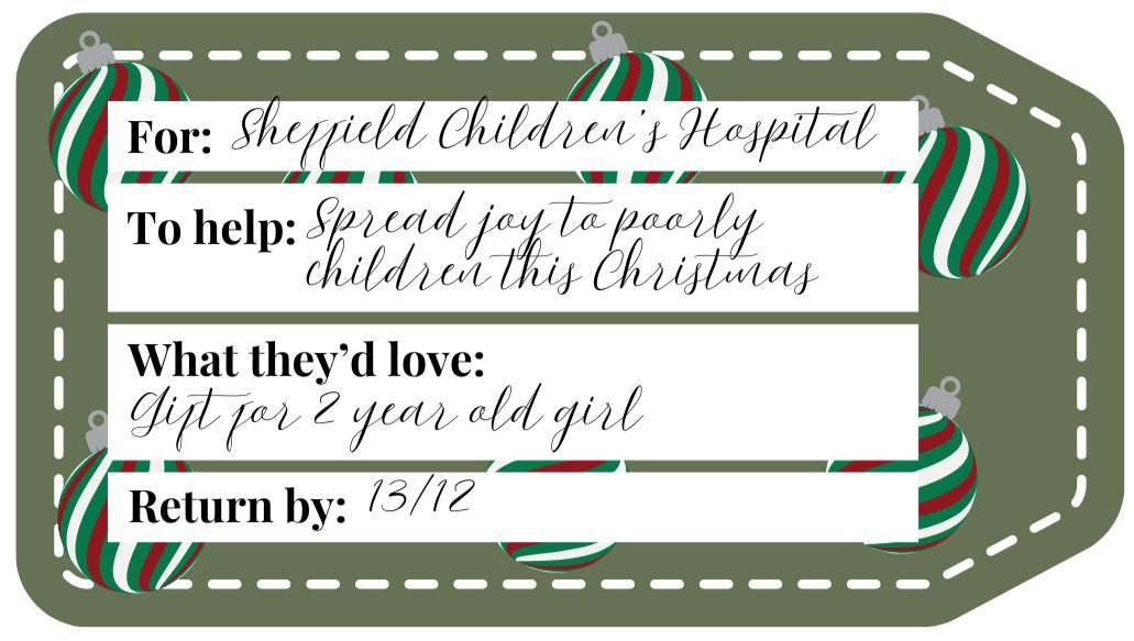 The donations are starting to pile up - thank you so much! 🎁 

Let’s get as many as possible by Friday… we’ve added more tags to the tree 🎄 pop in and grab one 🎅

Well done team Worksop 👏