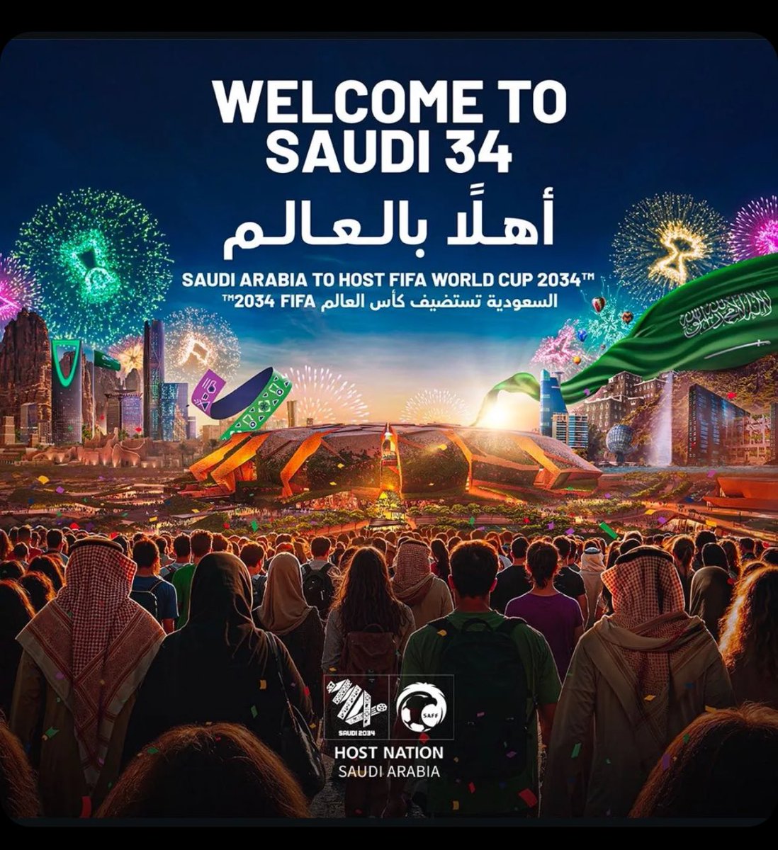 ASNA_20's tweet photo. We welcome the world to #SaudiArabia in the #WorldCup2034 
  #Saudi34 
💚🇸🇦🤍
اهلا وسهلا بالعالم في #كاس_العالم_2034 في المملكة العربية السعودية 💚🇸🇦🤍 https://t.co/ofQy55B1mM