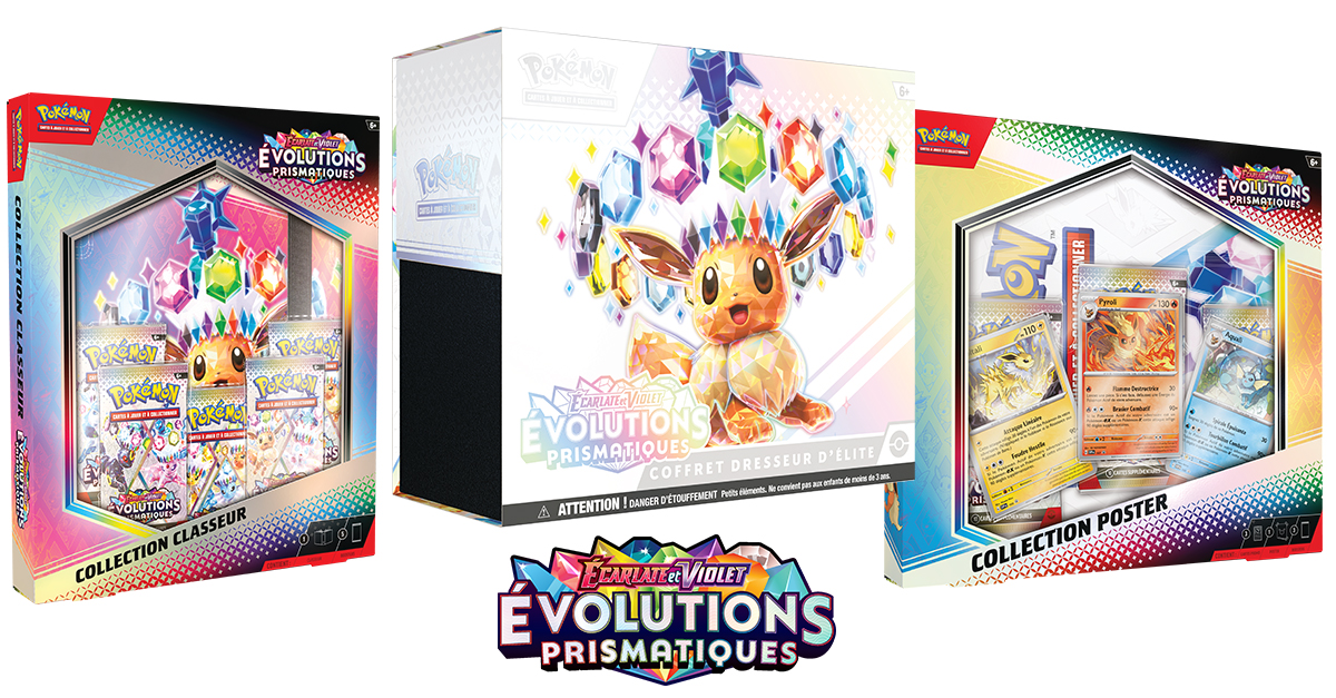 🚨 Info #Pokémon : où trouver les coffrets Pokémon Évolutions Prismatiques ? Nous vous mettrons les liens à surveiller pour les acheter ici !

↪️ Coffret ETB : lecrocodeal.com/coffret-etb-dr…
↪️ Coffret Poster : lecrocodeal.com/coffret-collec…
↪️ Coffret Classeur : lecrocodeal.com/coffret-collec…
