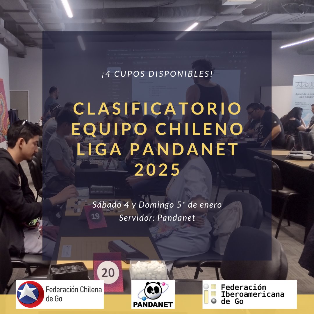 fechgo's tweet image. Clasificatorio Equipo Chileno Liga Pandanet 2025

Toda la información en el siguiente link!

igochile.cl/igochile2/clas…