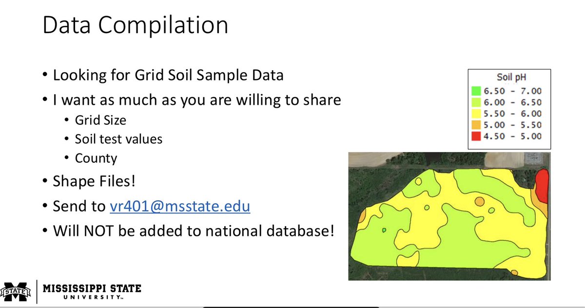 vaughn_reed2's tweet image. I am looking for grid soil data from anyone willing to share. Give us a survey of the region, but also gives us more data to see variability within fields. Mainly from Mississippi, but also in the mid-south region. If interested, reach out!