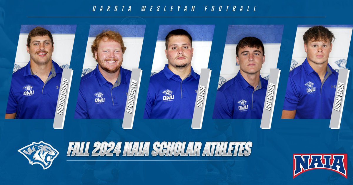 dwtigerfootball's tweet image. Very proud of how these 20 guys have handled themselves both on the field and in the classroom! Here are the Fall 2024 NAIA Scholar-Athletes from DWU Football! #BleedBlue #1Goal