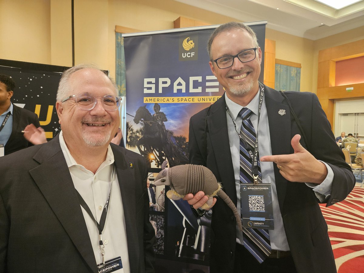 James_W_Draper's tweet photo. Rupert the Space Armadillo finding old friends and making new ones at the SFA Spacepower Conference! Semper Supra!

#orlando #museums #sfa #Spacepower #spacepowerconference #Space #centalflorida #FollowRupert #lovefl #ussf #spaceforce #SemperSupra @ccspacemuseum https://t.co/WWcmKIYDUN