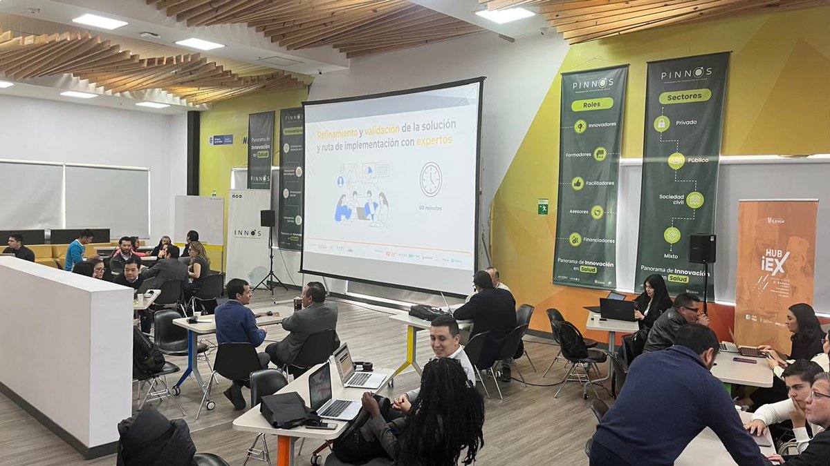 HUB_IEX's tweet photo. 💡 En el día 2 de la Solveathon equipos y expertos refinan soluciones para fortalecer el sistema de salud en Colombia, con enfoques sostenibles y centrados en los pacientes.
💬¿Qué consideras esencial para transformar el sistema de salud? ¡Comenta!
#Solveathon #Salud #HUBiEX https://t.co/8XKIDsZJo5