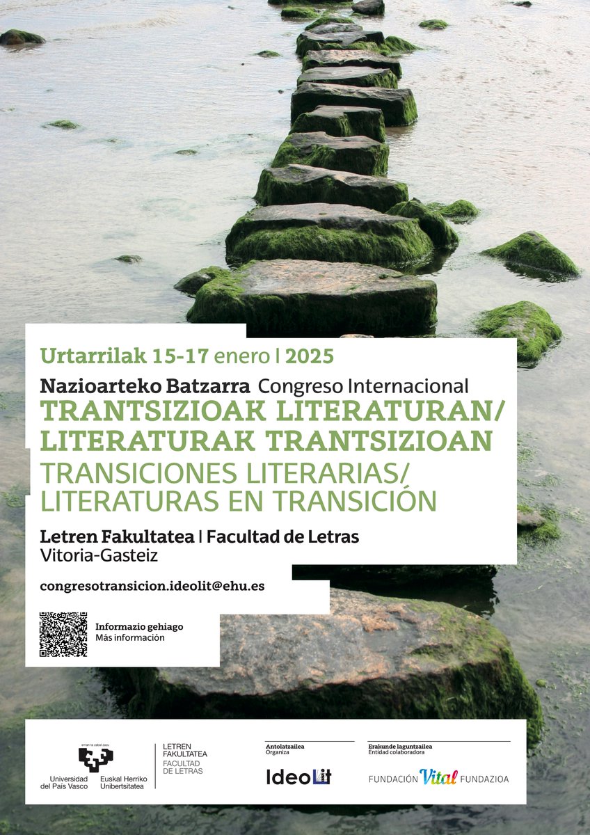 📣 Abierto el plazo para inscribirse al Congreso Internacional “Transiciones literarias/ literaturas en transición” #ideolit2025, organizado por <a href="/IdeoLitgrupo/">IdeoLit</a> 
del 15 al 17 de enero de 2025 en <a href="/Letrak_EHU/">Letrak_EHU</a> <a href="/upvehu/">UPV/EHU</a> 

👉 + información: ehu.eus/es/web/ideolit…