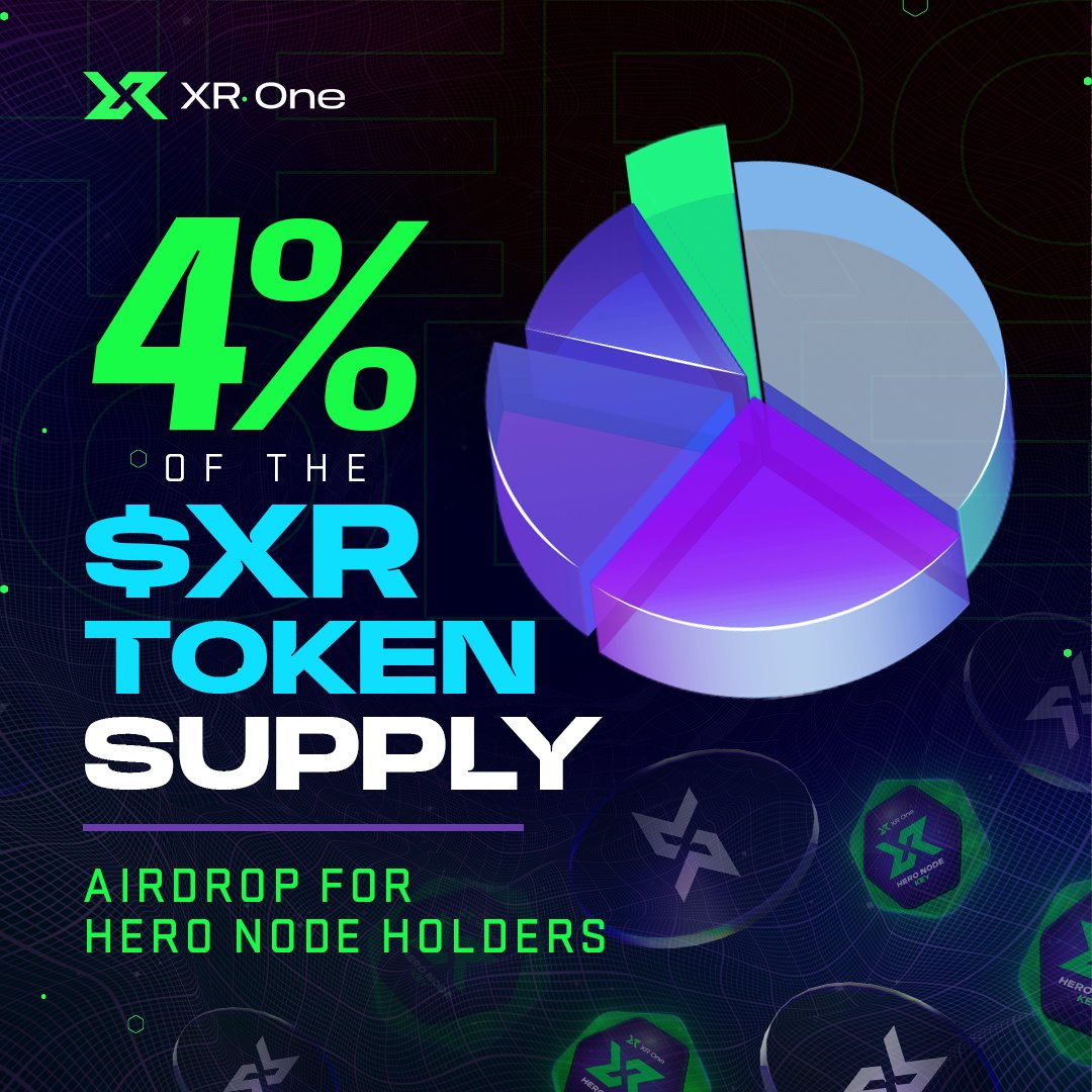 🎁 Exclusive Airdrop for Hero Node Holders! 🚀

🌟 As part of the XR ecosystem, 4% of the $XR token supply is reserved for airdrops to Hero Node operators.

💎 This benefit makes running a node not just rewarding but also highly desirable. Don’t miss your chance to be part of the