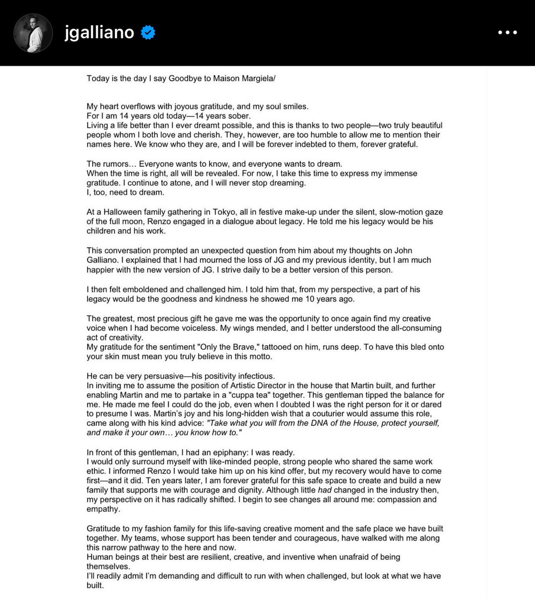 fashionroadman's tweet photo. John Galliano has now officially parted ways with Margiela https://t.co/vKwnJdscrZ