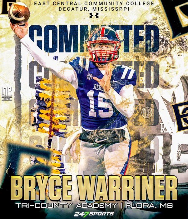 Bryce Warriner (@warrinerbryce) on Twitter photo After a lot of thought and prayer I would like to announce my commitment to East Central CC!!!
Thank you to everyone who helped me get to where I am today!!!
<a href="/Coach_Webster2/">Jonathan J. Webster</a> <a href="/CoachFosselman/">Devin Fosselman</a> <a href="/CoachChavis__/">Jack Chavis</a> <a href="/eccc_football/">East Central Warrior Football 🏈</a> <a href="/PhilipWasson/">Philip Wasson</a> <a href="/tcafootball/">Tri-County Football</a> <a href="/wyattdalton4/">Wyatt Davis</a> <a href="/QBHitList/">QBHitList.com</a> After a lot of thought and prayer I would like to announce my commitment to East Central CC!!!
Thank you to everyone who helped me get to where I am today!!!
<a href="/Coach_Webster2/">Jonathan J. Webster</a> <a href="/CoachFosselman/">Devin Fosselman</a> <a href="/CoachChavis__/">Jack Chavis</a> <a href="/eccc_football/">East Central Warrior Football 🏈</a> <a href="/PhilipWasson/">Philip Wasson</a> <a href="/tcafootball/">Tri-County Football</a> <a href="/wyattdalton4/">Wyatt Davis</a> <a href="/QBHitList/">QBHitList.com</a>