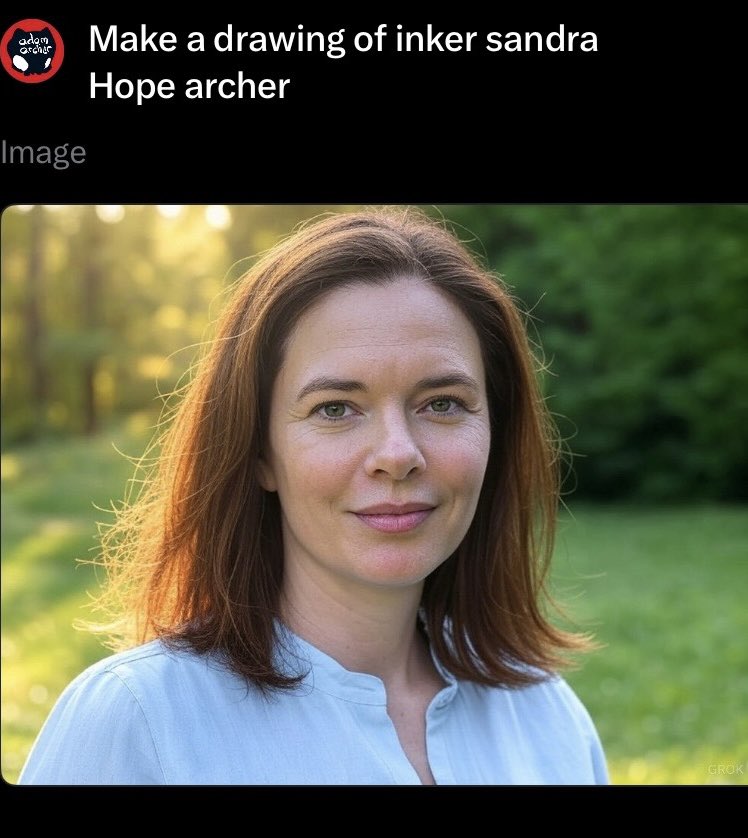 skchmonkeyhope's tweet image. Grok NAILED IT!
🤣
#AI #portrait #SandraHope #anonymity #secured