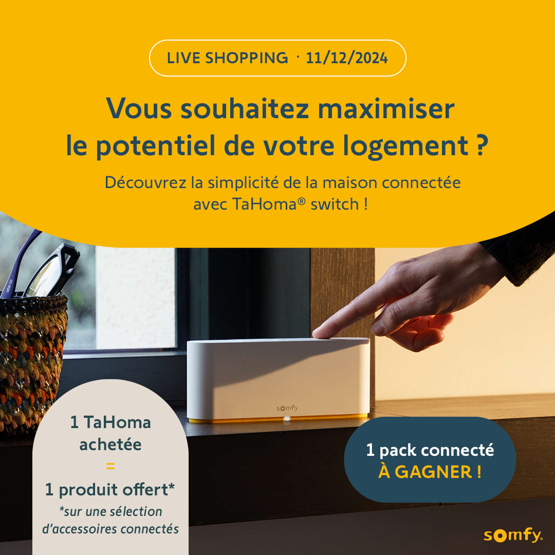 Somfyfr's tweet photo. Le Live Shopping va commencer ! Rejoignez-nous : https://t.co/xWMYr4i2ff

#LiveShopping #Somfy #Smarthome https://t.co/vIET8KbGmC