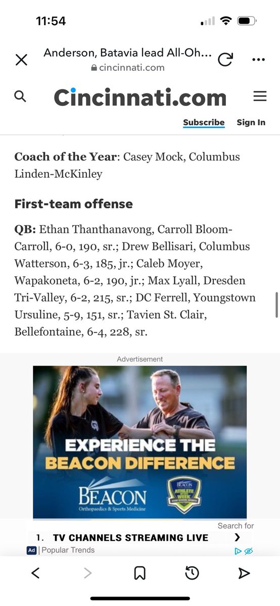 Troy McCann (@troymccann16) on Twitter photo First Team All OHIO❗️❗️❗️ First Team All OHIO❗️❗️❗️