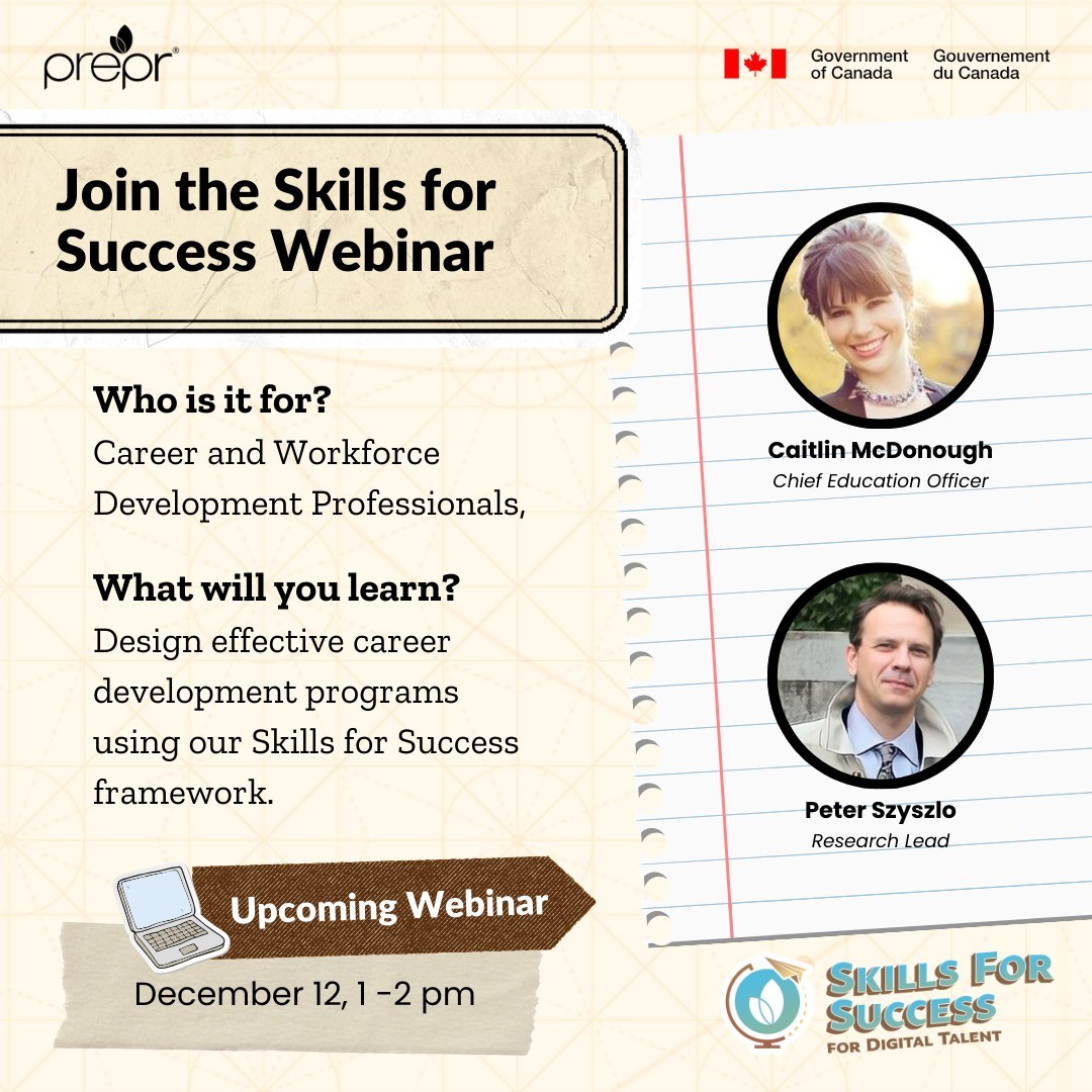 🚨 Last Chance to Register! 🚨

Help job seekers reach their full potential! 🌟 Join us TOMORROW, December 12th, for the Skills for Success for Digital Talent Webinar. Save your spot here:  shorturl.at/MQdpF