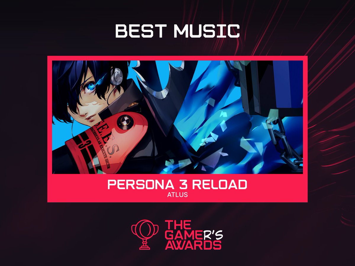 You guys picked Persona 3 Reload for Best Music in #TheGamersAwards 2024!