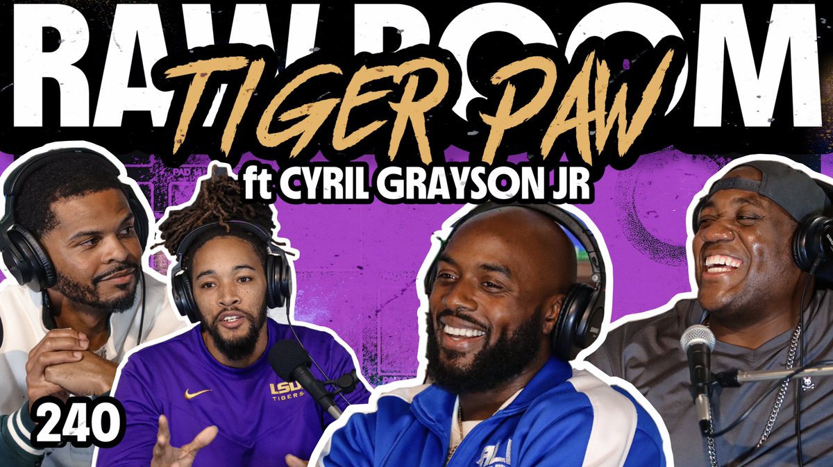 Raw Room (@raw__room) on Twitter photo 240 ft <a href="/cyrilgraysonjr/">Cyril Grayson Jr</a> is live!
- His journey from LSU to the Super Bowl
- Playing w/ Tom Brady
- Playing in the UFL
- College Playoff drama
- Who is winning the Heisman?
- Panthers trending up!
- and more!!!!!!
📺: youtu.be/FuGew8sSPuo
🔊: linktr.ee/rawroom 240 ft <a href="/cyrilgraysonjr/">Cyril Grayson Jr</a> is live!
- His journey from LSU to the Super Bowl
- Playing w/ Tom Brady
- Playing in the UFL
- College Playoff drama
- Who is winning the Heisman?
- Panthers trending up!
- and more!!!!!!
📺: youtu.be/FuGew8sSPuo
🔊: linktr.ee/rawroom