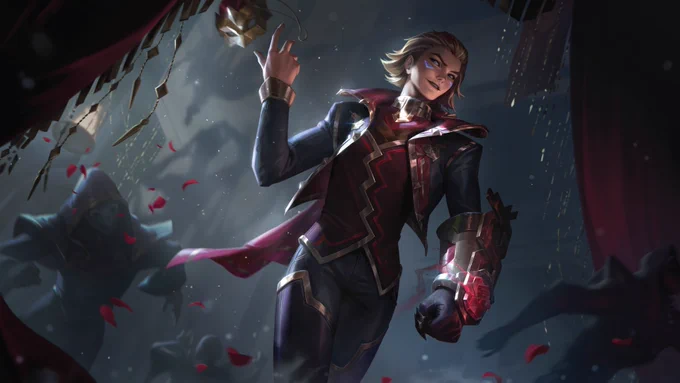 Masque of the Black Rose Ezreal Splash by  and West Studio 