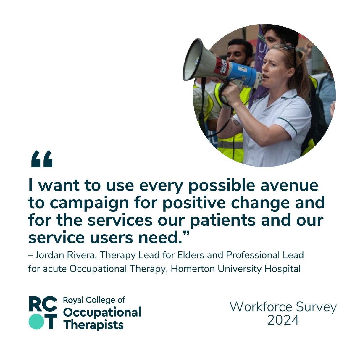 'This is really important. Our patients deserve to have the best care. I urge all OTs to have their say and complete this survey.' 

💪🏾 Make a difference for the profession, join @JordanRiv and complete our Workforce Survey 2024: loom.ly/81D0Lhc