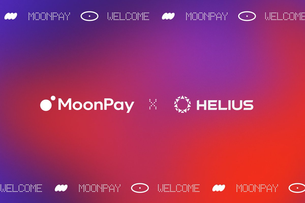 moonpay's tweet photo. we paired our most based devs with total chad @mert and the team at @heliuslabs to level up MoonPay’s capabilities across Solana

the new MoonPay x Helius integration, rolling out now, means buying SOL will be 100X faster across our entire ecosystem! https://t.co/sqaKg00LcH